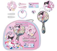 Set de belleza neceser accesorios Hello Kitty and Friends - kit completo con espejo, pinzas, coleteros y pulsera