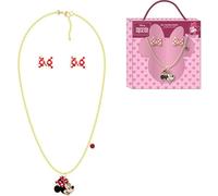 Set de bisutería Minnie Mouse con collar y pendientes - Accesorios Disney para niñas con estilo divertido