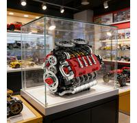 Set de bloques de construcción de motor eléctrico de tecnología V8 con motor recargable USB, estructura de articulación del motor, montaje de dificultad, regalo de o para novio