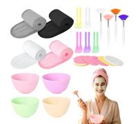 Set de Bol Mezclador para Mascarillas Faciales 37 brochas de silicona