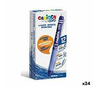 Set de Bolígrafos Carioca Azul 0,7 mm (24 Unidades) (12 Piezas)