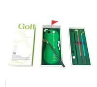 Set de Bolígrafos de Golf,Juguetes Novedosos de Escritorio con Escritura Suave,Bolígrafo Putter con Bandera Y 2 Bolas - para Papá Golfista, Novio, Esposo, Amantes del Deporte, Oficina, Escuela,