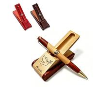 Set de bolígrafos de madera personalizados con nombre, grabado, caja de regalo. Ideal para hombres, mujeres, profesores, regalo de negocio (boligrafo personalizado)