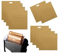 Set de bolsas para tostadas - Bolsas reutilizables para tostadora - Lámina de horneado antiadherente - Toaster Bags - Resistente al calor, apto para lavavajillas (8 bolsas para tostadas)