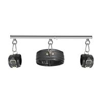 Set de bondage ajustable con collar y muñequeras - Arnés de cuello y manos con barra de restricción, accesorios de sujeción para juegos íntimos y experiencias sensuales en pareja