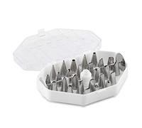 Set de boquillas pequeñas, diferentes boquillas., Boquillas: acero inoxidable, adaptador: plástico PE, caseta: plástico., acero inoxidable, 29-teilig