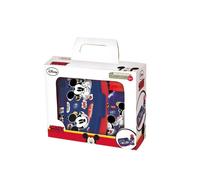 Set De Botella Y Sandwichera + Cubiertos Mickey Mouse Happy Smiles