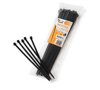 Set De Bridas Negras - Fix Level - Bridas De Plastico Muy Resistentes - Abrazaderas Plastico Para Sujetar Cables Y Esconder Cables - Organizador De Cables Y Sujeta Cables 2,5 X 200/1000 Unidades