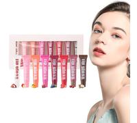 Set De Brillo De Aromatizado Para Niñas - 8x Secos Con De Con Sabor A Fruta | Clear LïpGloss En Una Variedad De Frutales, Brillo De Reparador De Larga Duraci