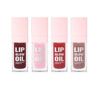 Set de Brillo de Labios,4 Piezas de Larga Duración con Color y Efecto Volumen - Gloss Labial - para Mujeres y Niñas, Regalo para Fiestas de Verano y Navidad y Belleza