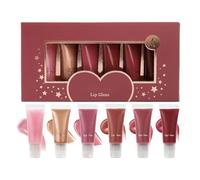 Set De Brillo De Labios Hidratante, Usos Múltiples, Lápiz Labial Nutritivo, Brillo De Potenciador De Labios, Fórmula Sin Techo, 6 Piezas, Para Mujeres Fiestas De Fechas De Fechas Que Mejoran La