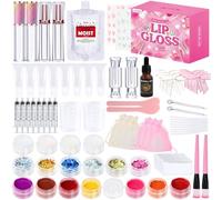 Set de brillo de labios para hacer tú mismo, kit de fabricación de brillo de labios Vezerd, hidratante, set de fabricación de brillo de labios y lápiz labial para niñas, DIY, set de manualidades