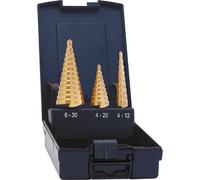 Set De Brocas Escalonadas HSS TiN Exacto 4-12/4-20/6-30mm