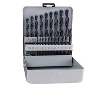 Set de Brocas Espiral 1-13mm HSS Flexible, 0,5mm Creciente, para Acero,