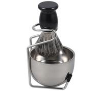 Set de Brocha de Afeitar Hombre con Bol y Soporte de Acero
