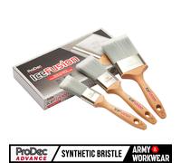 Set De Brochas Prodec Advance Pelos Sintéticos Suaves Planas 3 Piezas