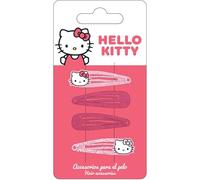 Set de broches para el cabello Hello Kitty con glitter rosa | Accesorios infantiles para niñas con licencia oficial