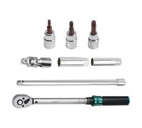 Set de bujías magnéticas, Set de bujías - Juego de llaves dinamométricas para la unidad,3/8 Inch Drive Bougie Socket Set 72 Dent Moment Key Sockets Giratorios Magnéticos para Instalación Rápida