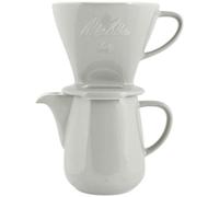 Set de café Melitta Pour Over porcelana portafiltros 1x4 jarra 0,6L doble salida