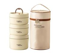 Set de cajas de almuerzo aisladas - Acero inoxidable, Leakproof Containers With Storage Bag | Portable Thermal Food Container, Microwave-Safe Lunch Box For School, Office, Travel, Camping, Fishing