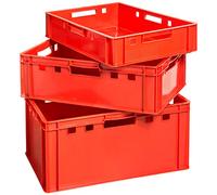 Set de Cajas Euro Apilamiento de Plástico Caja Industrial Euro Caja Almacenamiento Eurobox E1 E2 E3 Kingpower