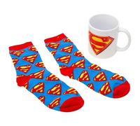 SET DE CALCETINES Y TAZA CERAMICA 325 ML SUPERMAN ICON