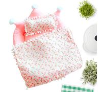 Set De Cama De Casa De Muñecas - Muebles De Ropa De Cama para Juego De Simulación, Artículos Decorativos para Niños | Muebles De Juguete para Niños El Juego para Desarrollar La Creatividad De Su Hija