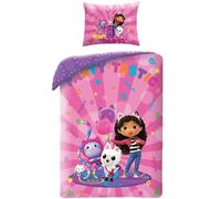 Set De Cama Gabby Party Cobertor De Edredón Niño Casa De Muñecas 100x135 Algodón
