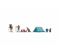 Set De Camping NOCH Figuras, Ideal Para Diorama Y Ferrocarril Modelo