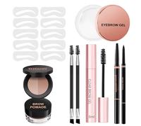 Set de cejas, kit de maquillaje de lujo para dar y definir cejas, sujeción duradera, ingredientes, perfecto para uso en el hogar, aplicaciones fáciles, lograr cejas más claras y llenas