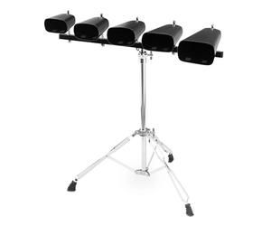 Set de Cencerros XDrum (Cowbell) incl. Soporte, Tamaños: 4", 7" y 9"