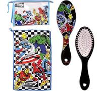 Set de Cepillo para Cabello Infantil Marvel Avengers con Toalla y Estuche Transparente - Neceser Avengers de Cuidado Personal y Accesorios Originales de Superhéroes