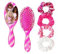 Set de cepillo y 4 coleteros para Barbie: cepillo desenredante y gomas el sticas para el pelo para ni as a partir de 3 a os