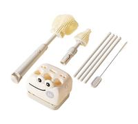 Set de cepillos para limpieza de botellas - Limpiador de silicona de mango largo, conjunto de cepillo de lavado de paja y botella, para casa, cocina, picnic, camping, taza de paja, cuello estrecho