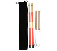 Set de cepillos retráctiles para baquetas, cepillos para batería de jazz con alambre metálico y 19 varillas de viga, baquetas de percusión ajustables de acero con bolsa de (cepillo de tambor dorado)