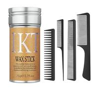 Set de cera para el cabello en barra con 4 peines - Set de cera para el cabello refrescante y no grasa, pasta para el cabello duradera y resistente, productos temporales para el cabello encrespado