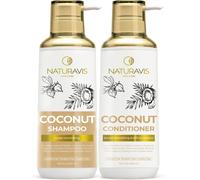 Set de champ y acondicionador de coco - Sin sulfatos ni parabenos. Tratamiento hidratante intenso con jojoba para hidratar el cuero cabelludo y