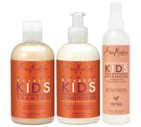 Set de champϊ y acondicionador SheaMoisture para niρos: Mango y zanahoria extranutritivos + Spray desenredante de coco e hibisco para niρos, 8 on