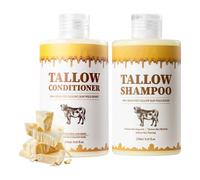 Set de champú de miel y acondicionador de miel de carne de res, limpieza profundamente e hidratan el aceite de control, el frizz suave fortalece el cabello, agregue brillo y suavidad (AB)