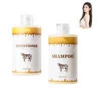 Set de champú y acondicionador, kit natural para el cuidado del cabello, controla la grasa, suaviza el encrespamiento, nutre el cuero cabelludo y el cabello para todo tipo de cabellos (A+B)