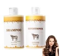 Set de champú y acondicionador, kit para el cuidado natural del cabello, nutre el cuero cabelludo, controla la grasa, suaviza el frizz y fortalece el cabello para todo tipo de cabello (A+B)