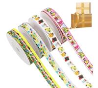 Set de Cintas de Celebración - Cinta para Manualidades de 1x450 cm, Rollo de Color de Poliéster, Accesorio de Decoración de Eventos con Múltiples Opciones de Diseño | Cinta confiable para aulas escola