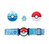Set de cinturón Squirtle Clip ‘N’ Go de Pokémon: | figura de batalla de Squirtle de 5 cm con Poké Ball, Dive Ball y cinturón temático