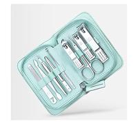Set de clippers de uñas Set de manicura 9 en 1 Kit de aseo profesional de acero inoxidable Cortaúñas for hombres Kit de pedicura Herramientas for el cuidado de uñas con estuche de viaje portátil Set d
