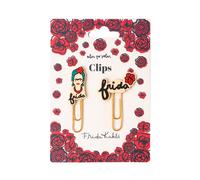 Set de clips con topper frida kahlo