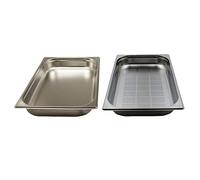 Set de cocción al vapor perforada GN 1/1, recipiente gastronorm, de acero inoxidable, 8,5 litros, profundidad 65 mm