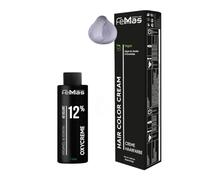 Set de coloración capilar FemMas Super aclarante Ultra Violeta 902 S I Crema para el color del cabello 100 ml + Oxycrema 100 ml 12% I Coloración capilar permanente + revelador I Suave y duradero I