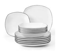 Set De Comedor Seltmann Weiden Lido Black Line 12 Piezas