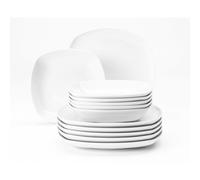 Seltmann Weiden 001.765190 Lido Plain - Vajilla cuadrada (12 piezas), color blanco