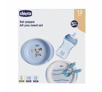 Set de comida Chicco 5 piezas (vaso 200 ml) - vajilla infantil 12M+